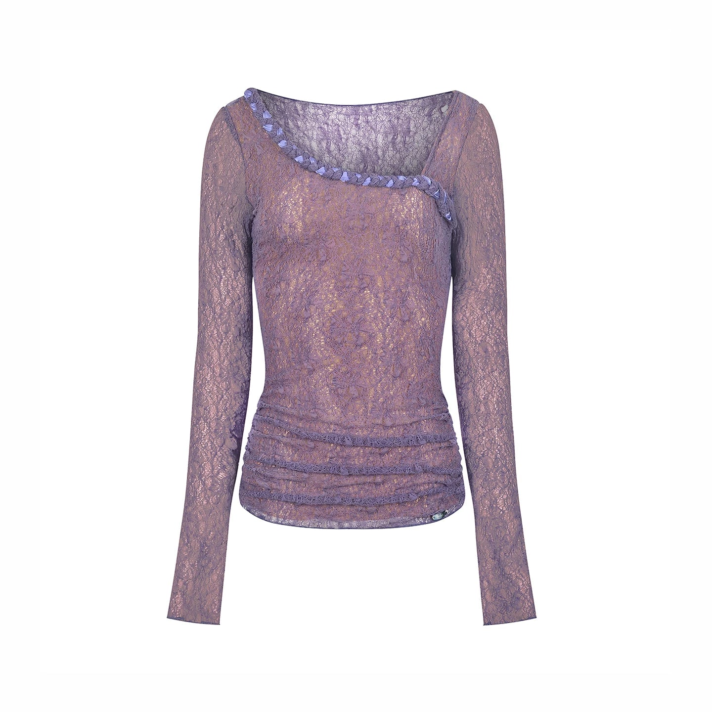 Three-Dimensional Lace Knitted Top