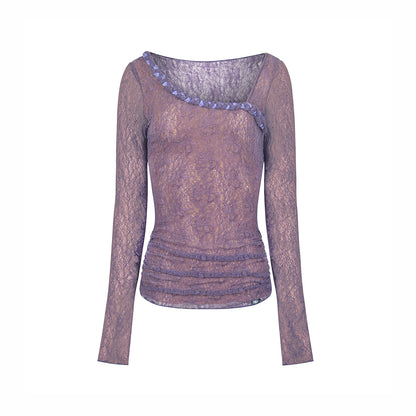 Three-Dimensional Lace Knitted Top