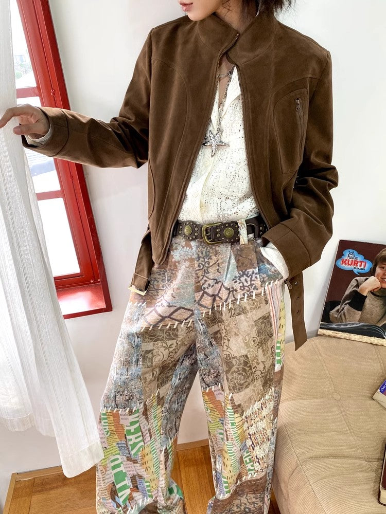 Printed casual pants