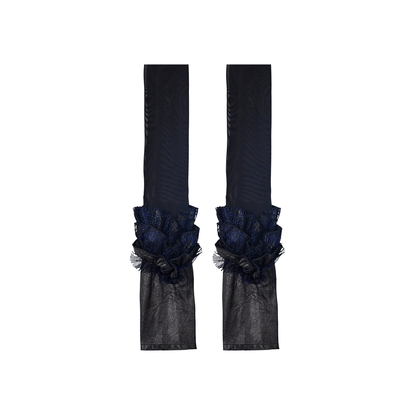 Ruffled Glitter Lace Sleeves