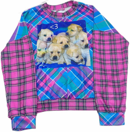 Pink Patchwork Sweatshirt