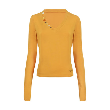 Winter V-Neck Long-Sleeved T-Shirt