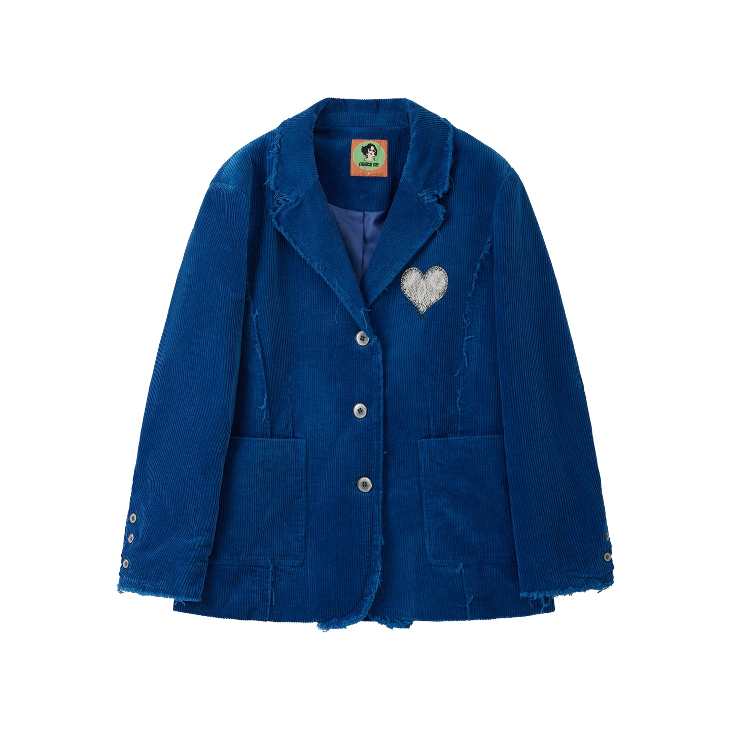 Heart Embroidered Royal Blazer