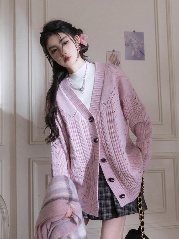 Mid length sweater jacket