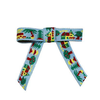 Two Color Bow Geometric Pattern Hairpin