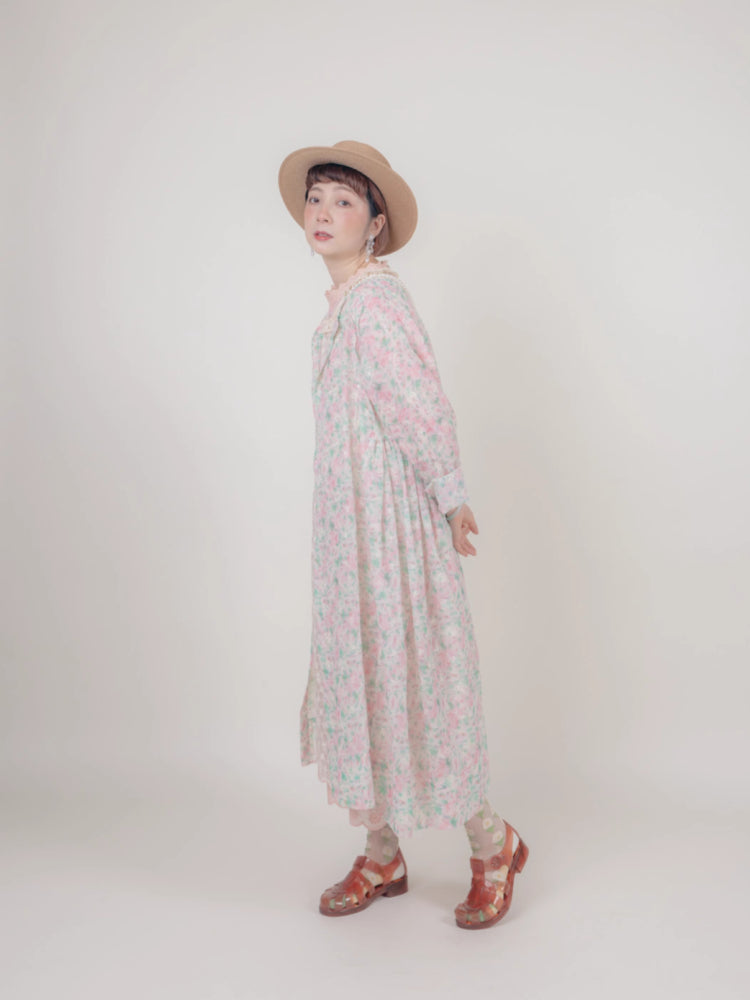 Floral doll style long dress