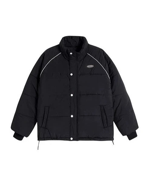 Sporty Stand Collar Cotton Jacket