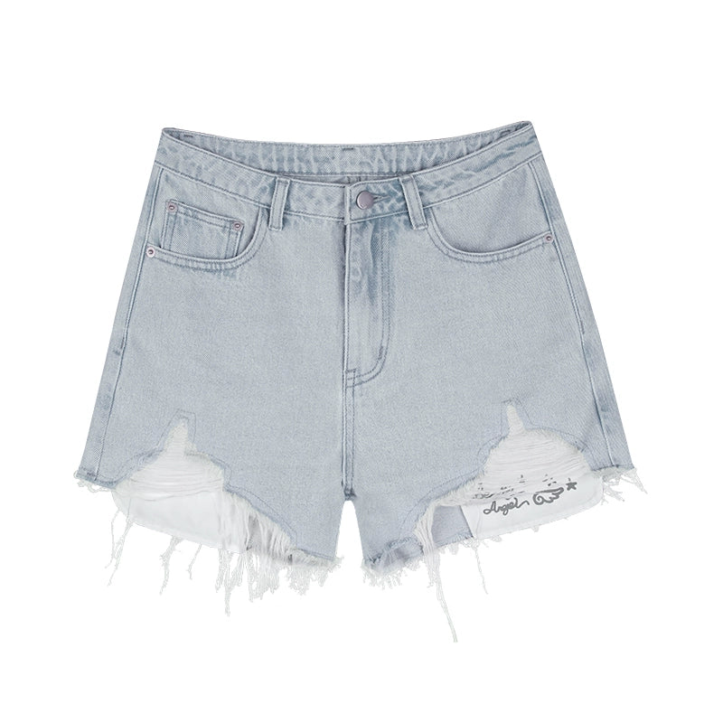 Light Blue Denim Shorts