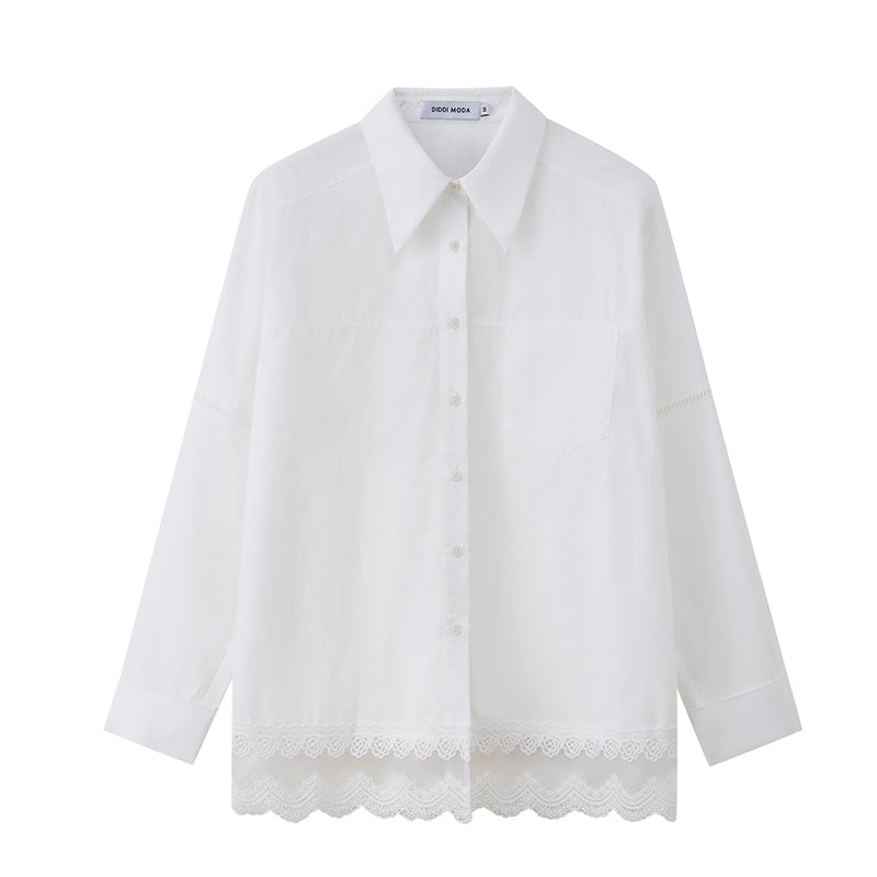 Loose Lace Design Shirt