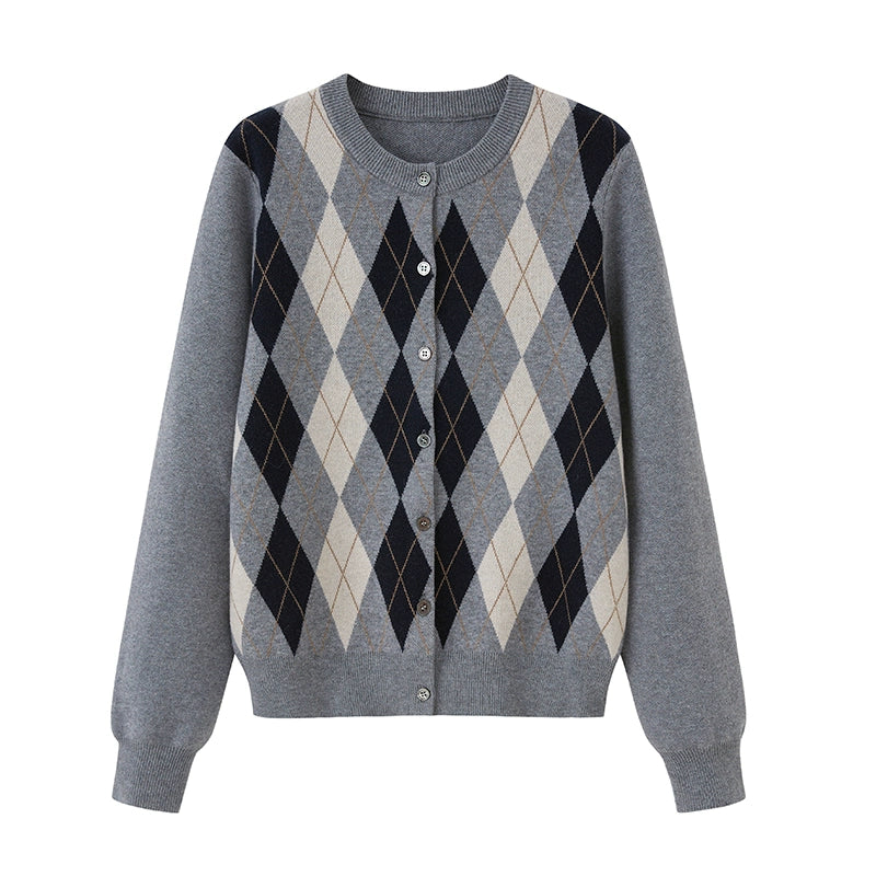 Retro Color-Blocked Knitted Top