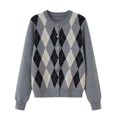 Retro Color-Blocked Knitted Top