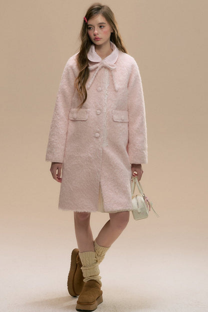 Glacier Pink Woolen Coat