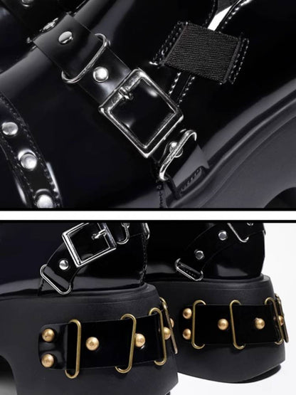 Punk style platform shoes