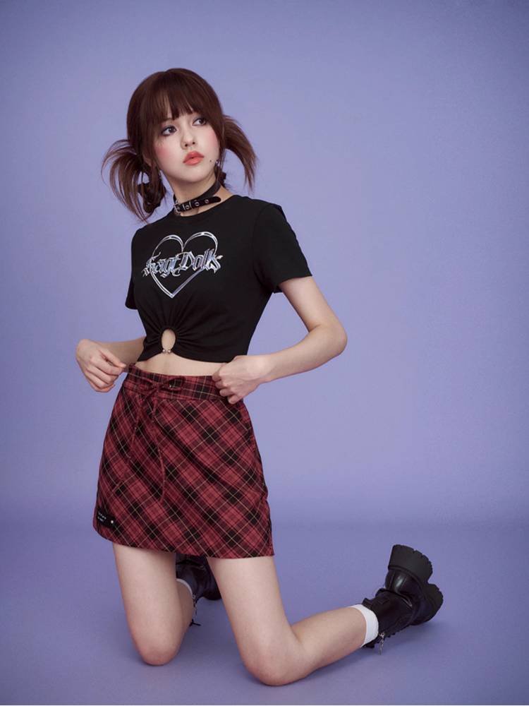 Punk plaid skirt