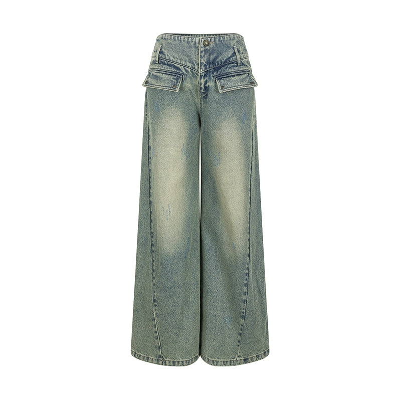 Vintage High-Waist Straight-Leg Jeans