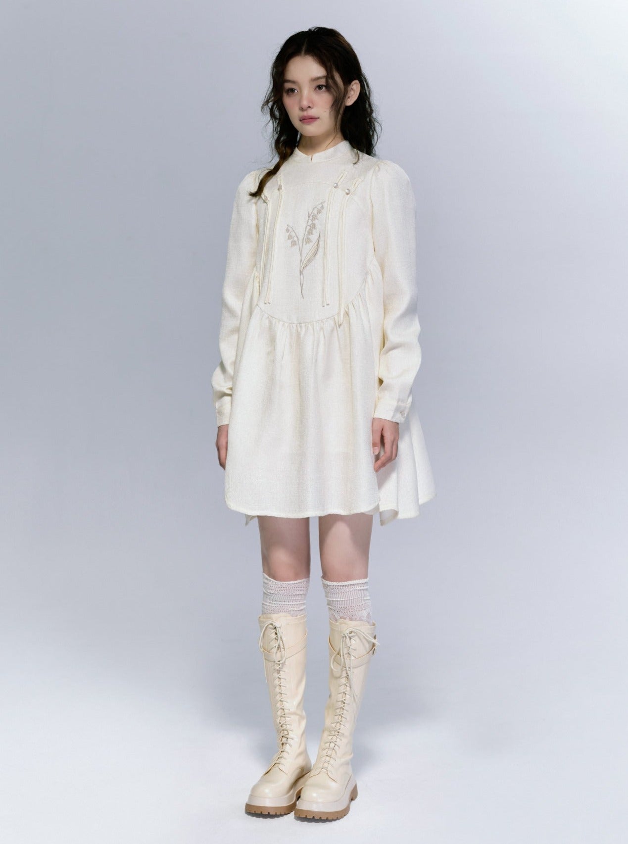 Original Innovative Cream Lily Dress