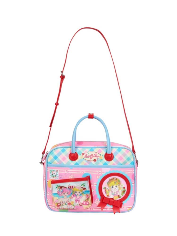 Showa-style print crossbody bag