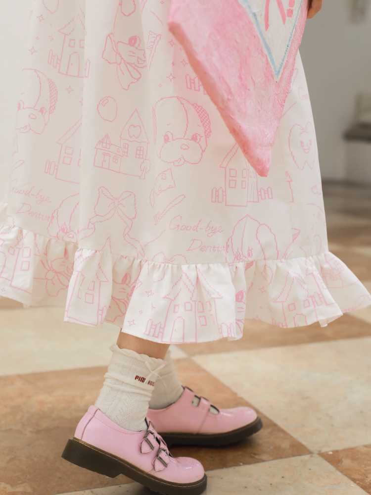 Puff sleeve princess dress