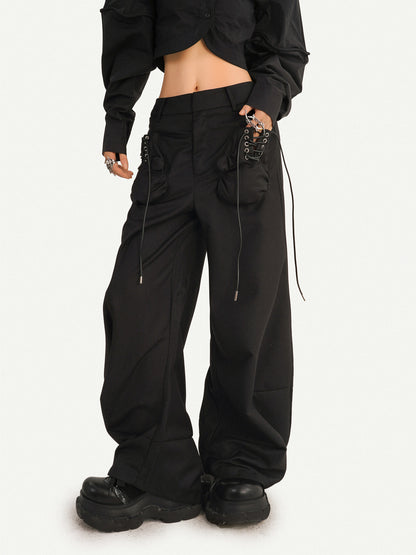 Minimalist High-Waist Wide-Leg Pants