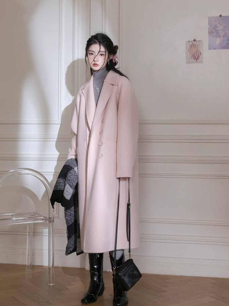 Double breasted wool coat