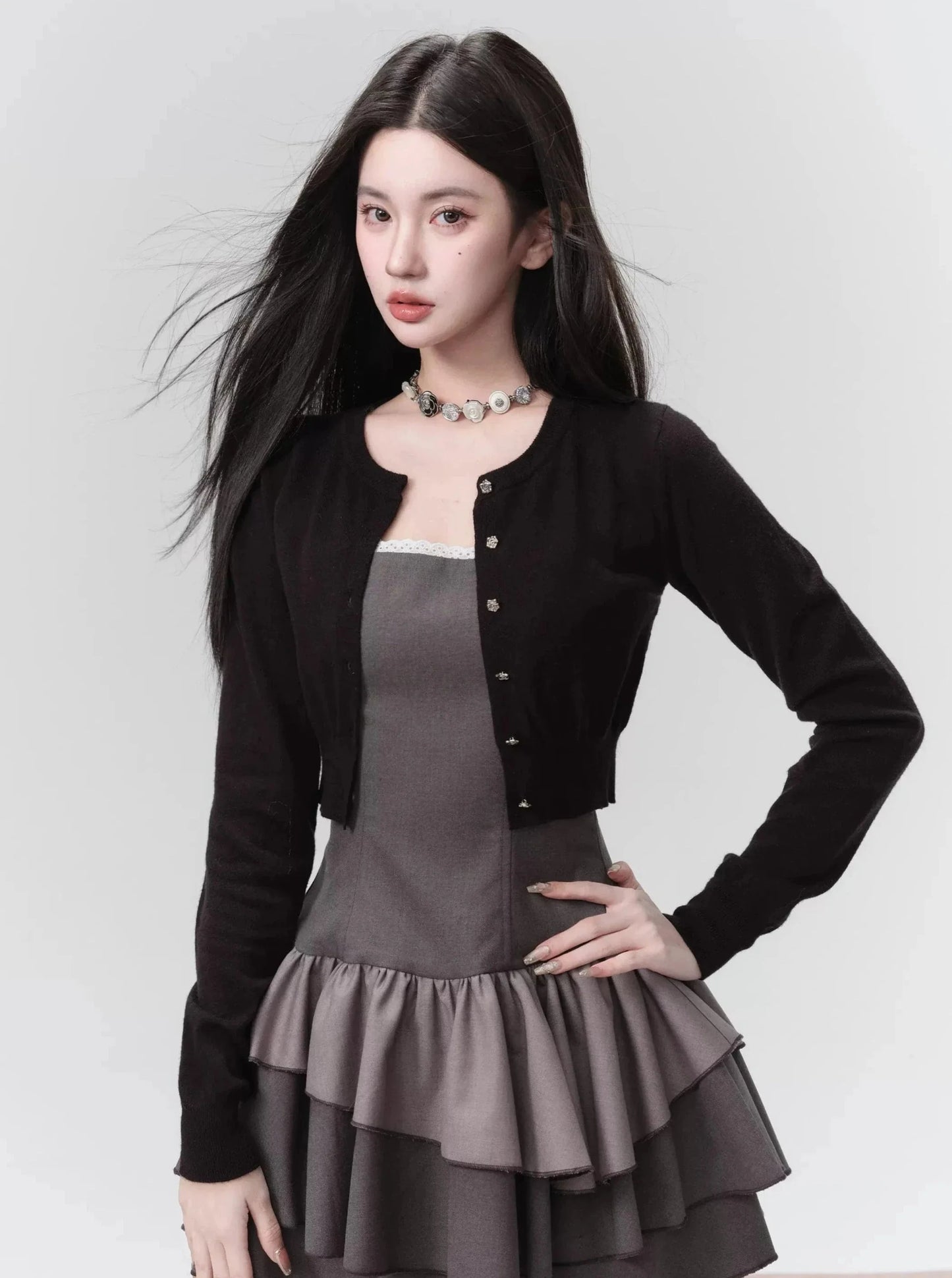 Small Shoulder Cardigan Coat