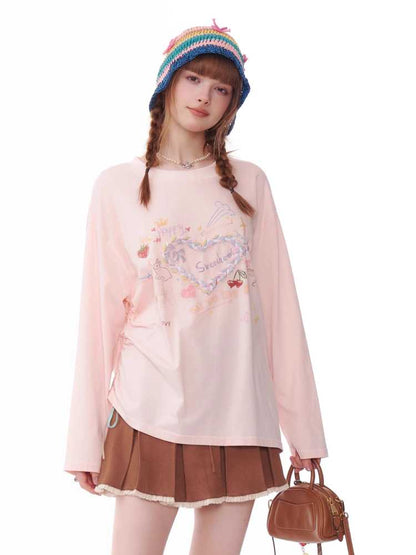 Printed long sleeve T-shirt