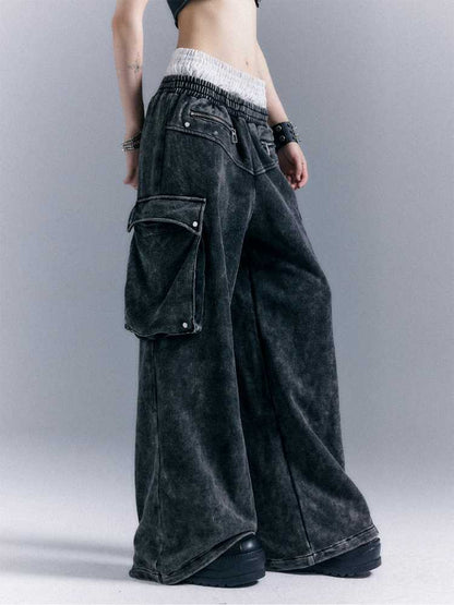 Double waist casual pants