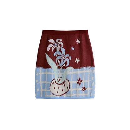 Original Lily Jacquard Tencel Vest Skirt Set-Up