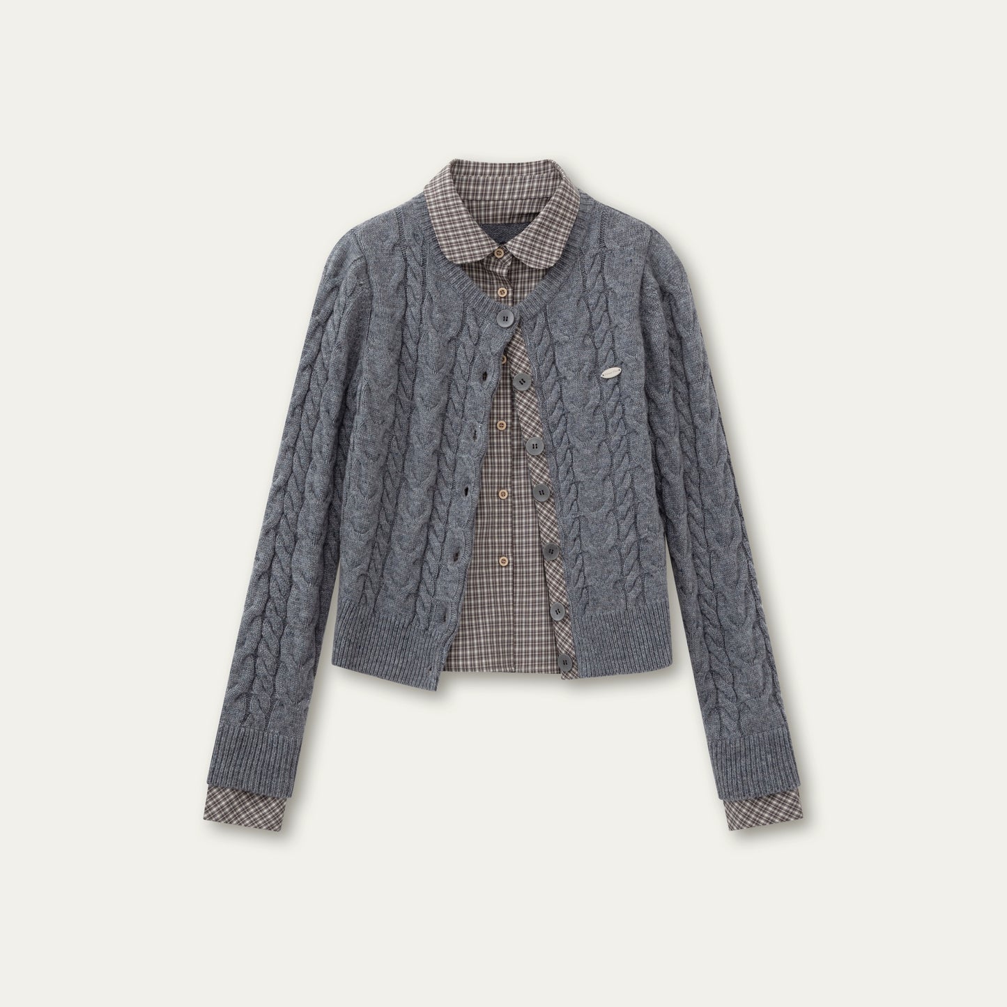 Fake Two Piece Woolen Knit Sweater