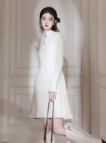 Chinese Style Woolen Dress