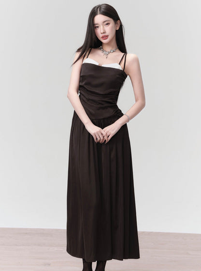 French Black Slip Dress