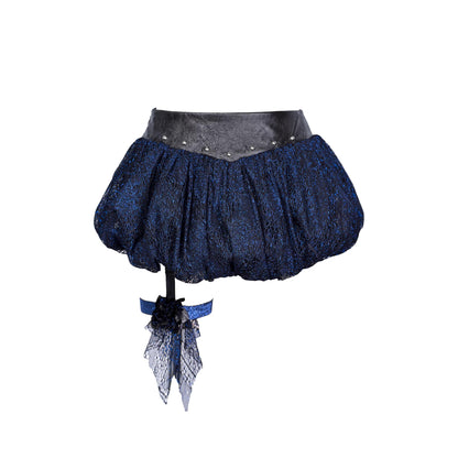 Rock-Set mit glitzernden Spitzenblumen