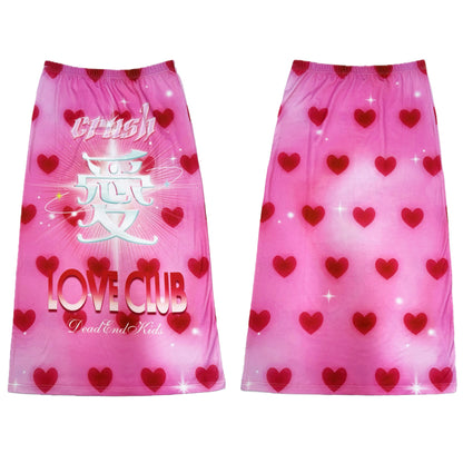 Reversible Print Stretch Casual Maxi Skirt