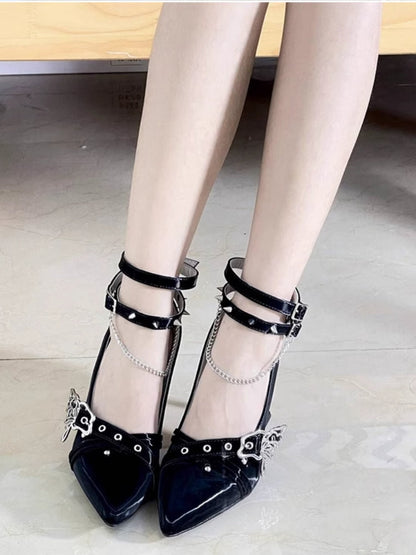 Punk style high heels