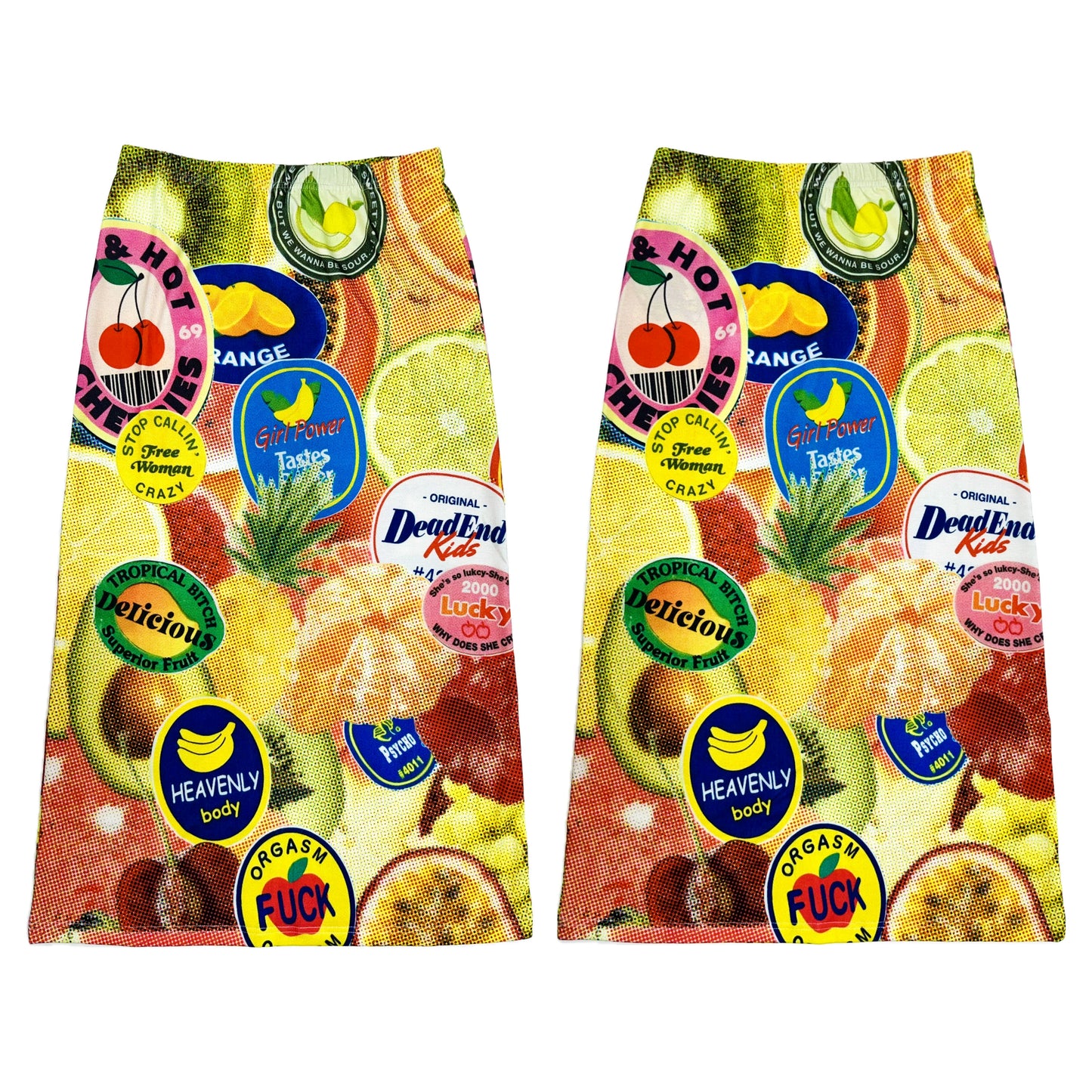 Reversible Print Stretch Casual Maxi Skirt