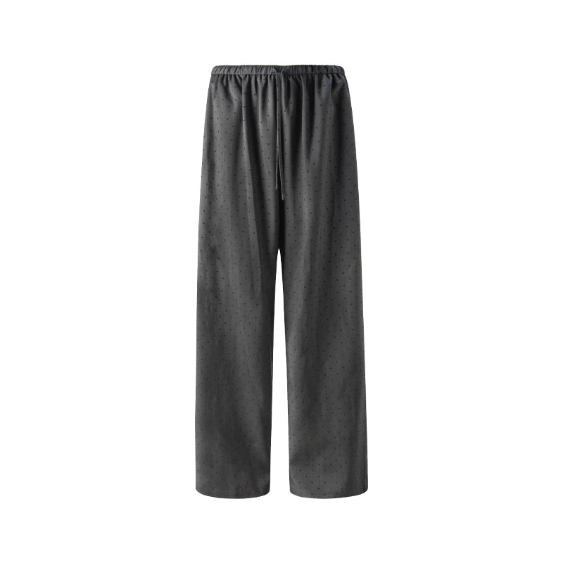 Retro Gray-Red Polka Dot Trousers