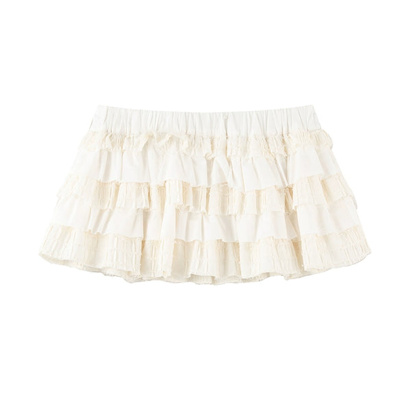 Bubble Sleeve Two Piece Cake Skirt Set-Up