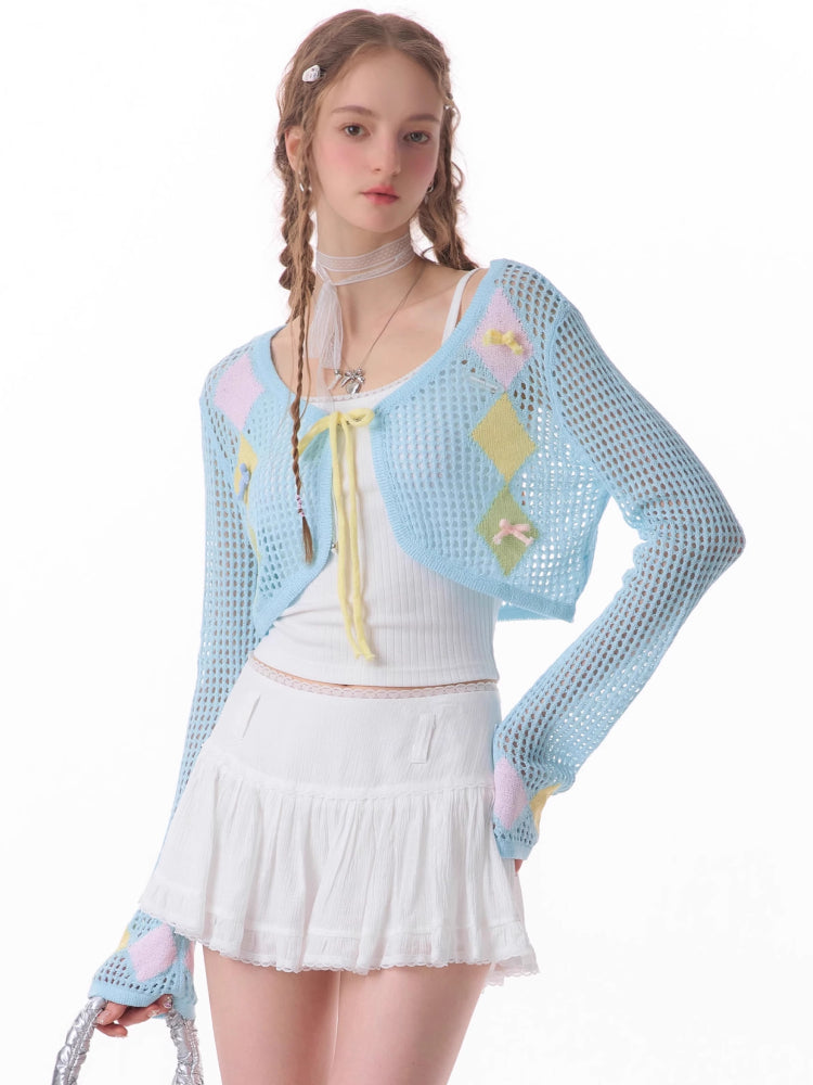 Thin sunscreen knit cardigan