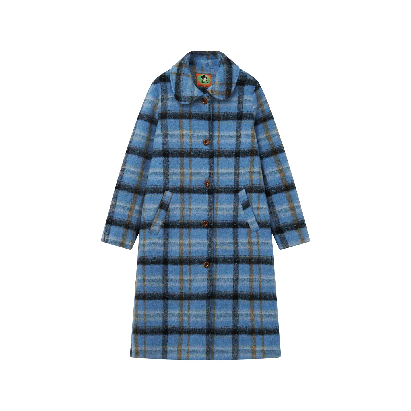 Plaid Woolen Love Letter Coat
