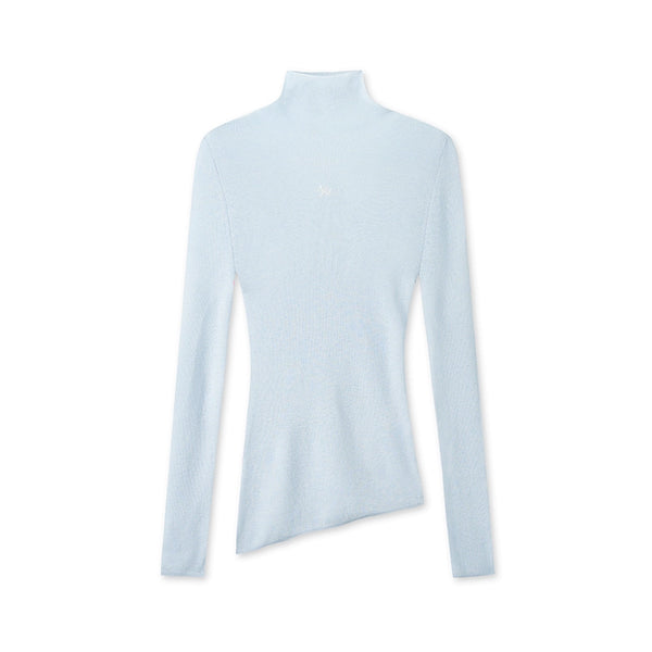 High Neck Long Sleeve Knit Wool Top