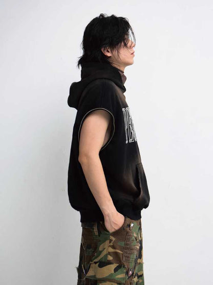 Detachable hooded sweatshirt