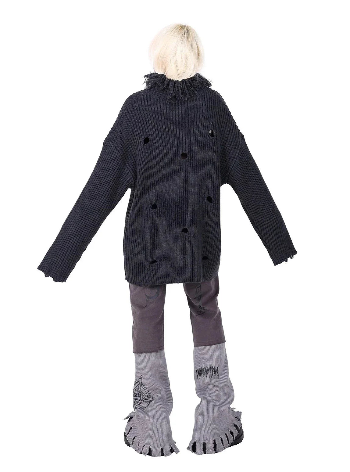 Loose genderless Sweater Coat