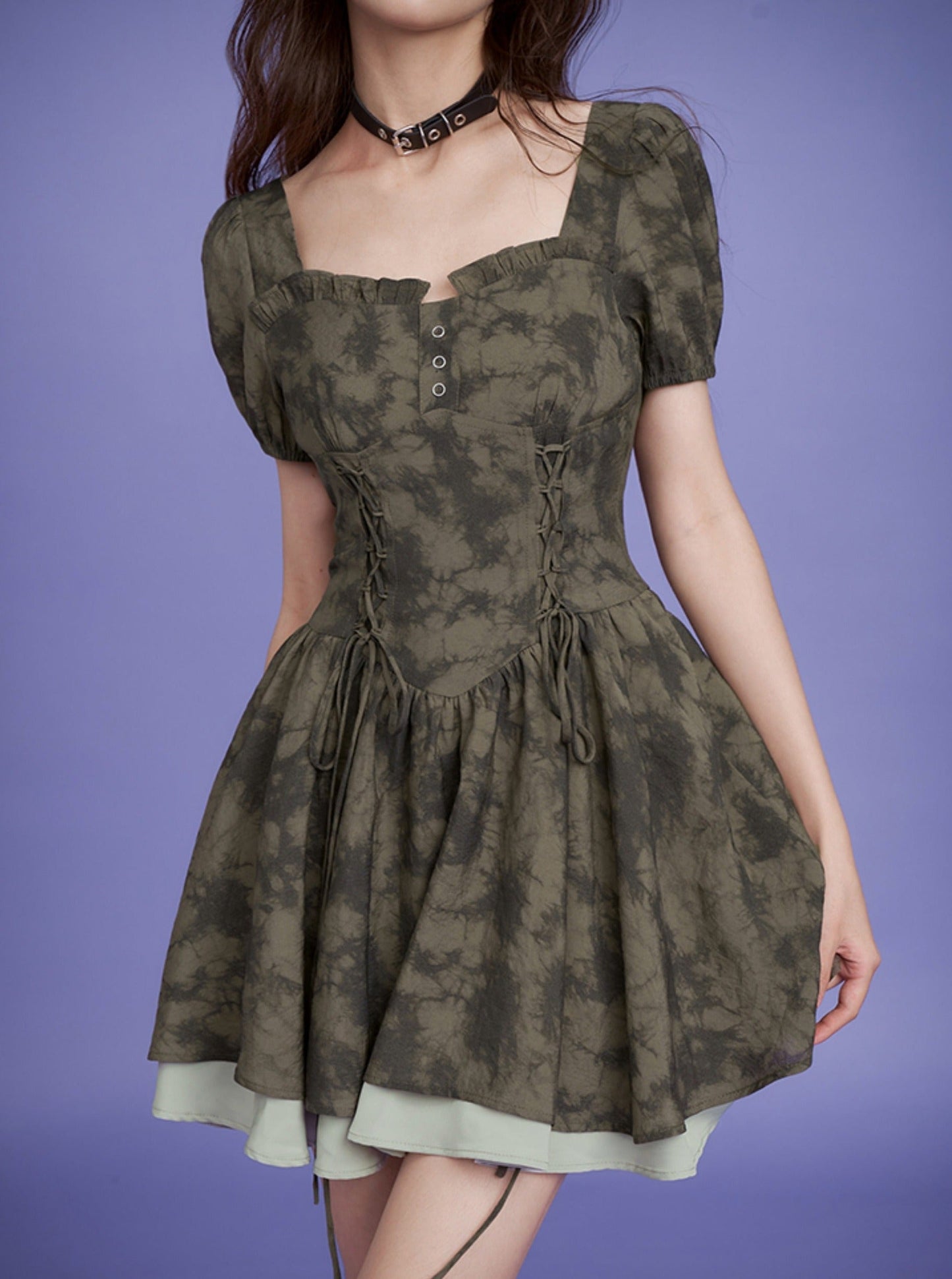 Green Tea Dyed Dress