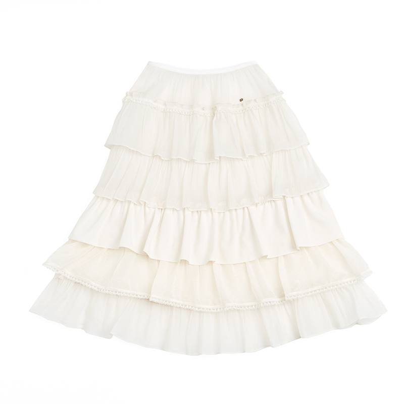 Hand-Dyed French Ruffled Skirt