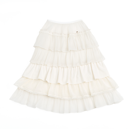 Hand-Dyed French Ruffled Skirt