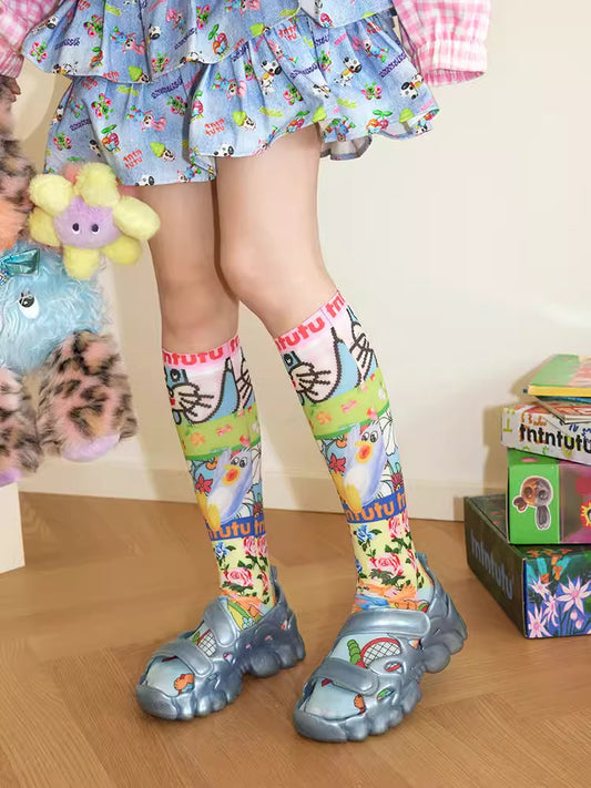 Tiermuster bunte Socken 