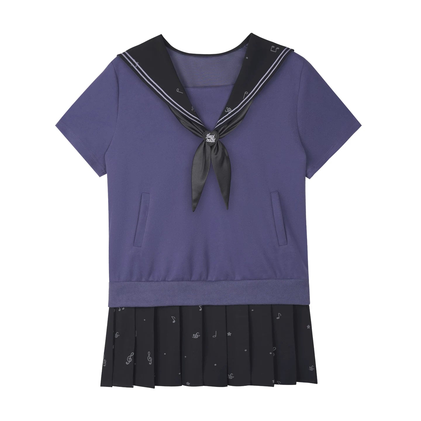 Deep Purple Sailor Collar Dress
