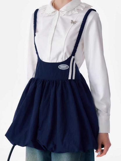 Retro suspender dress