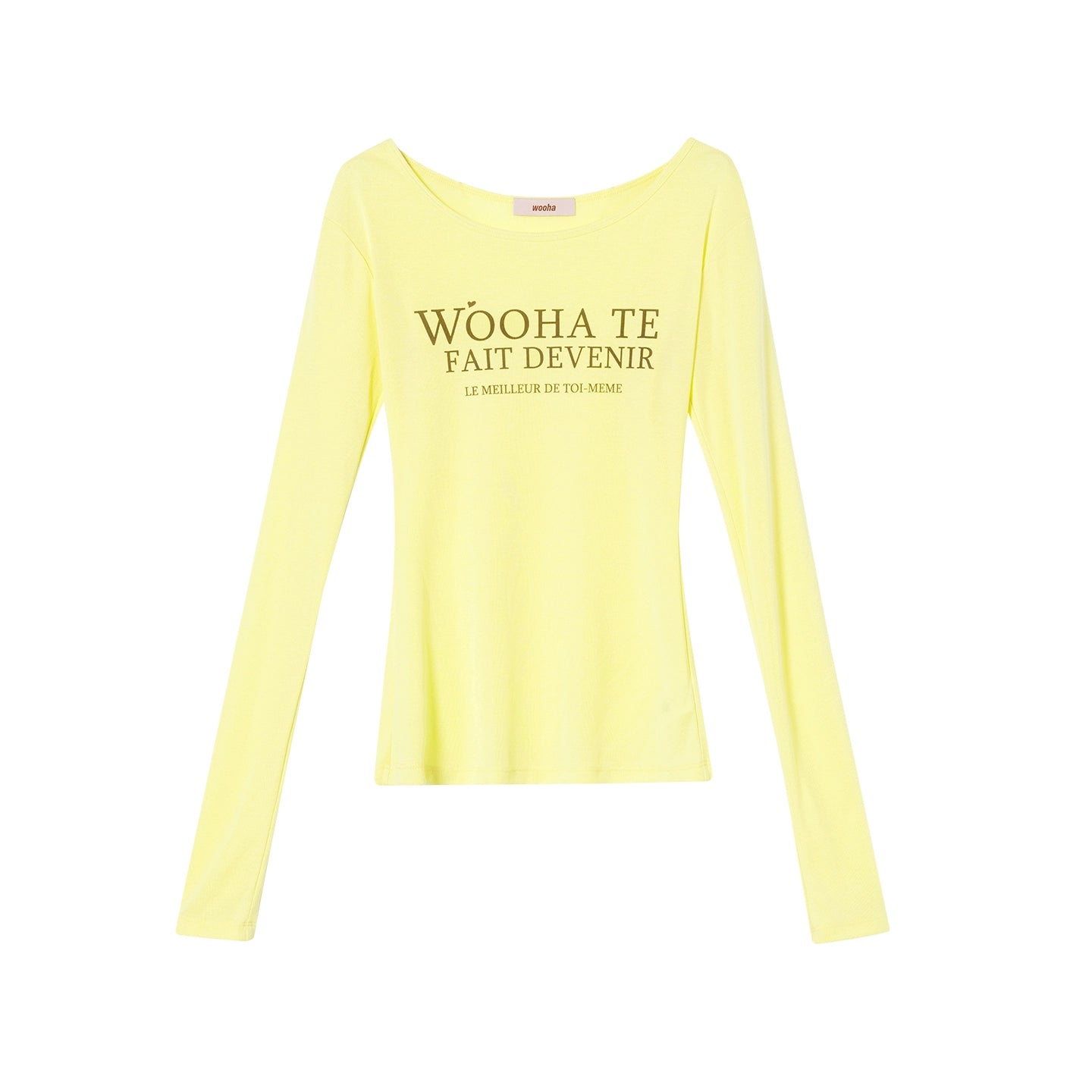 Letter Print Long Sleeve Slim Top