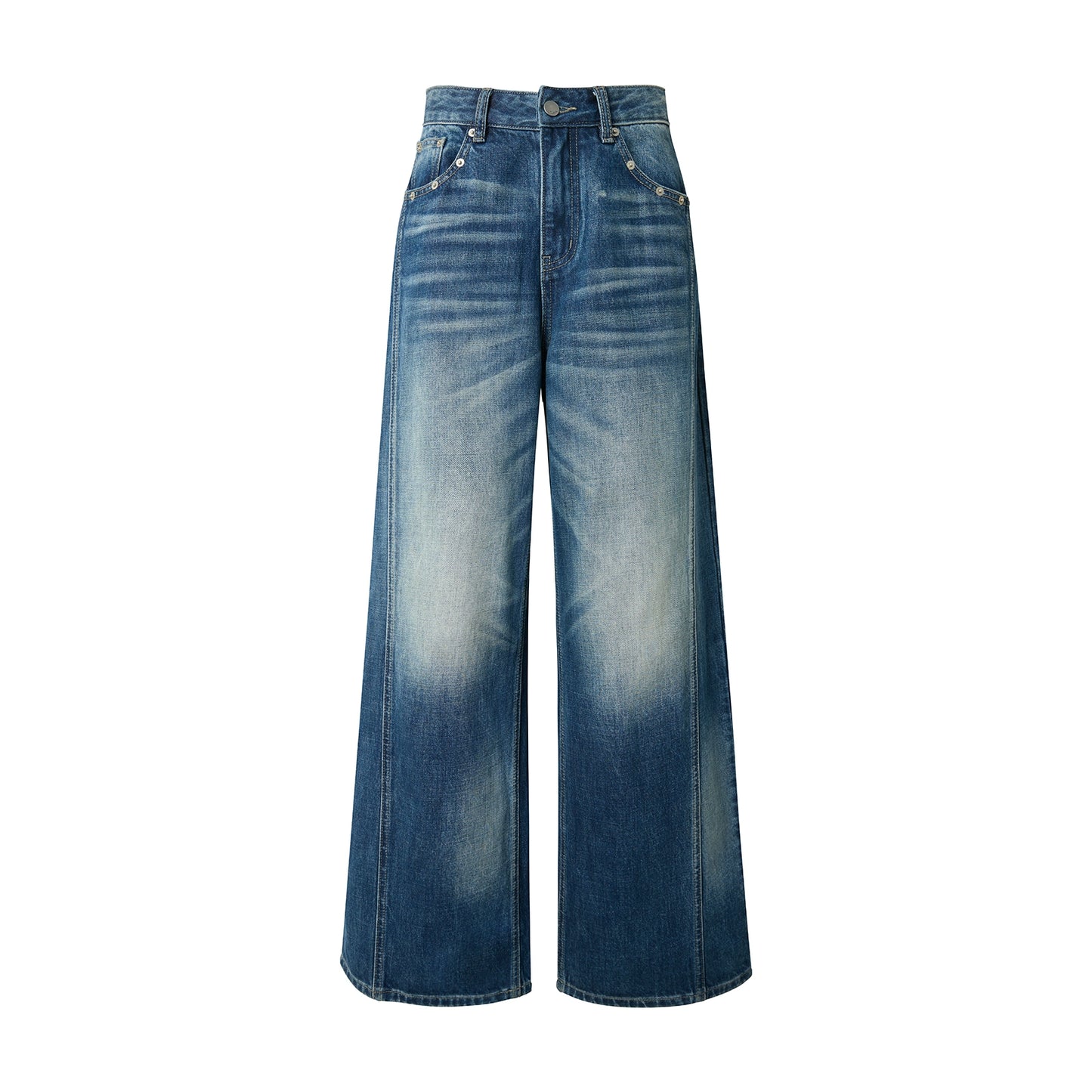 Blue Distressed Denim Pants